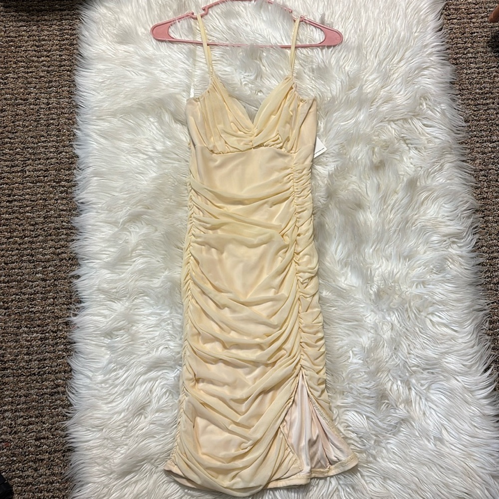 NWT Privy ruched dress